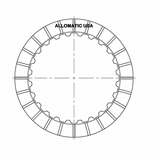 5L40E 5L50E | Intermediate, Single Sided, ID Spline High Energy Friction Clutch Plate 1999-ON
