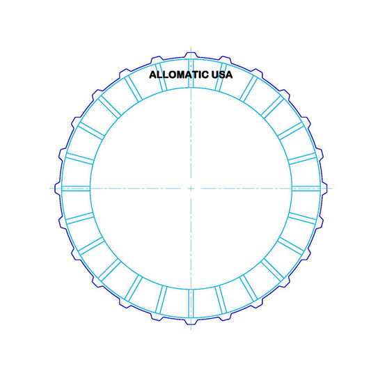 5L40E 5L50E | Intermediate, Single Sided, OD Spline High Energy Friction Clutch Plate 1999-ON