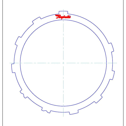 AW50-40LE/LM  AW50-41LE AW50-42LE AW55-50SN AW55-51SN AF33-5 M09 M45 RE5F22A | B2 2nd Brake Steel Clutch Plate | 10T 160mm OD 1.7mm 