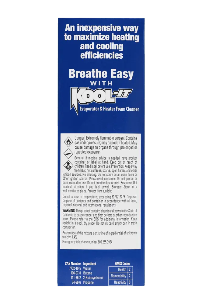 LubeGard | Kool It Evaporator & Heater Foam Cleaner