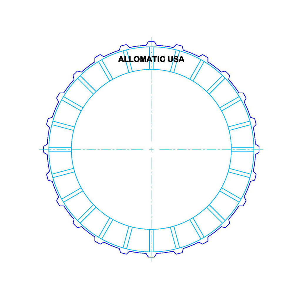 5L40E 5L50E | Intermediate, Single Sided, OD Spline High Energy Friction Clutch Plate 1999-ON