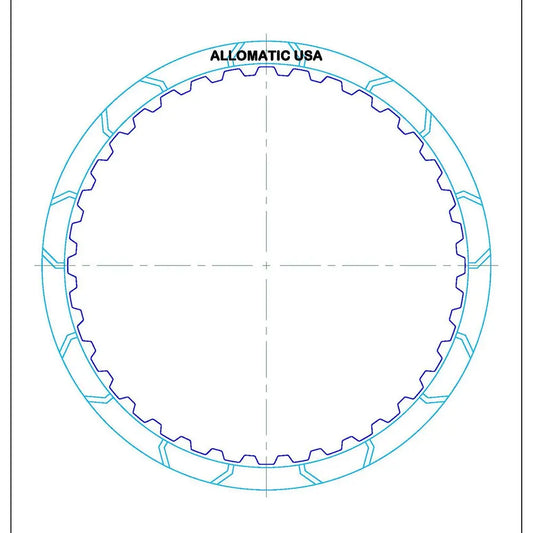 5L40E 5L50E | 2nd, Coast, Low, Reverse, Direct, Single Sided, Id Spline (Except Awd) High Energy Friction Clutch Plate | 1999-ON 