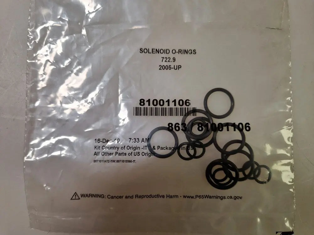 Mercedes 722.9 Solenoid O'Ring Kit 